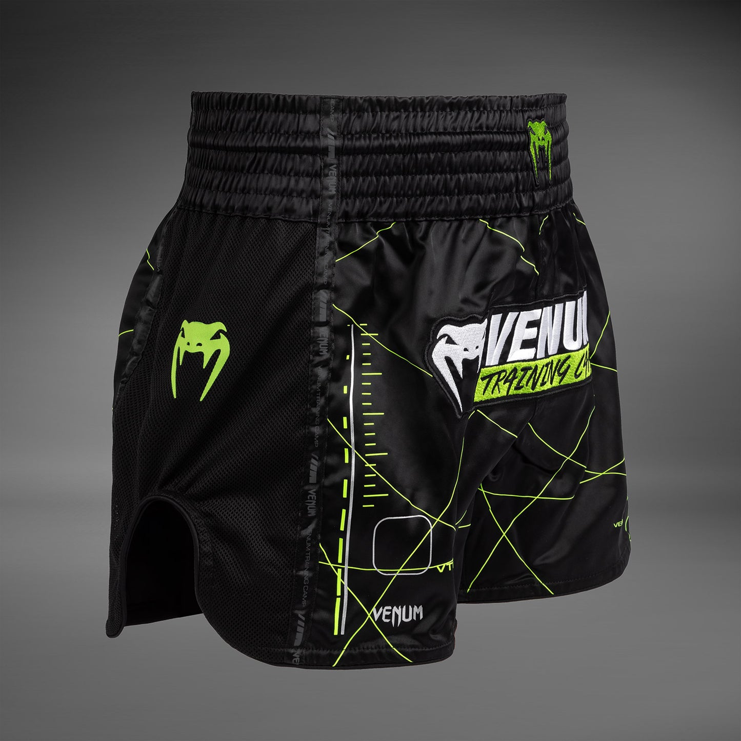 Venum Training Camp 4.0 Pantaloncini da Muay Thai - Nero/Verde chiaro