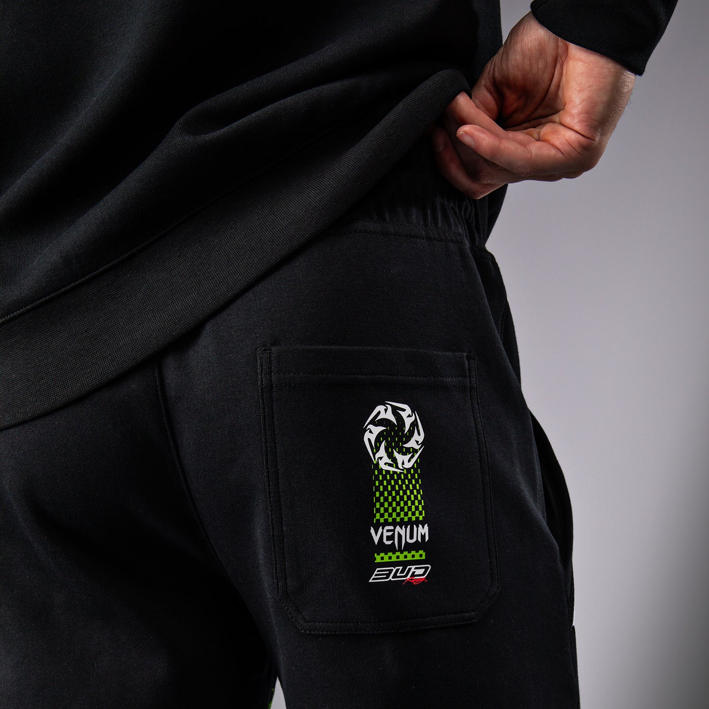 Venum x Bud Racing Pantaloncini in cotone Uomo - Nero/Bianco/Verde lime