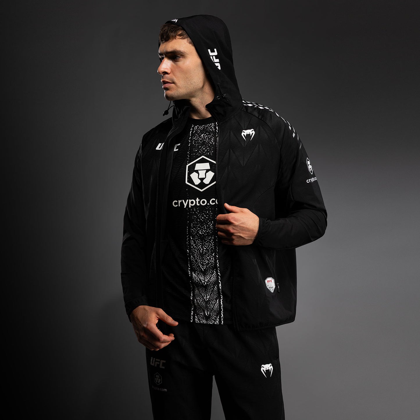 UFC Zenith by Venum Authentic Fight Night Felpa Walkout Uomo - Nero