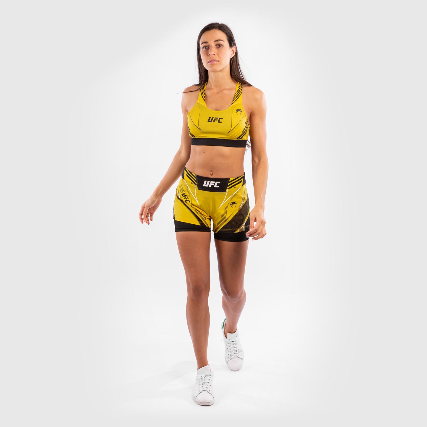 Fightshorts Donna UFC Venum Authentic Fight Night - Vestibilità Corta - Giallo