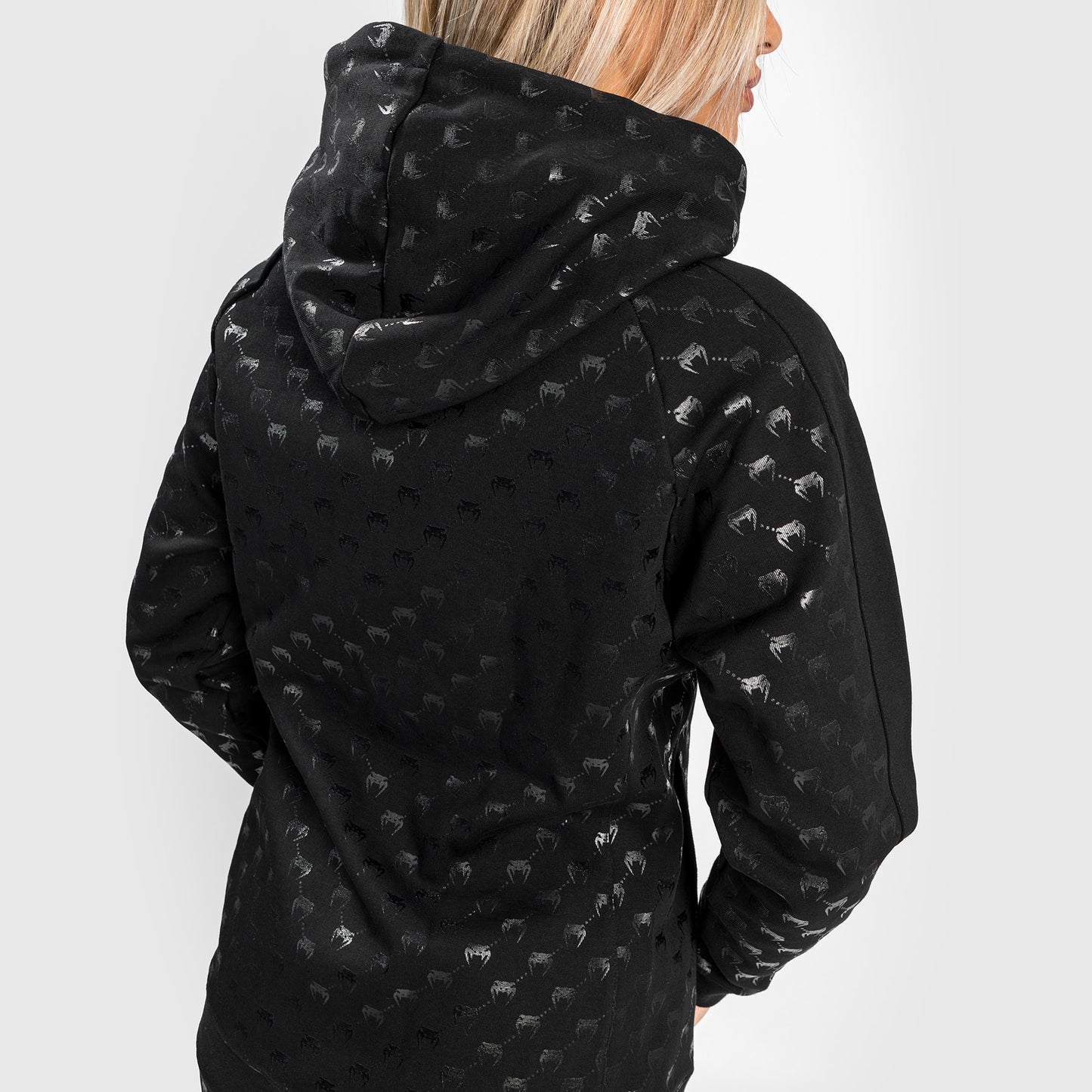 Felpa con cappuccio e zip Monogram Venum – Nero/Oro Rosa