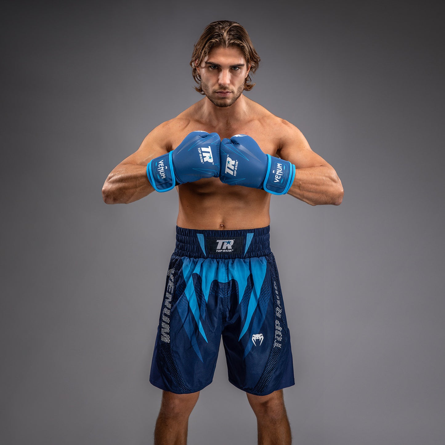 Venum x Top Rank Original Pantaloncini da Boxe da Uomo - Blu Navy