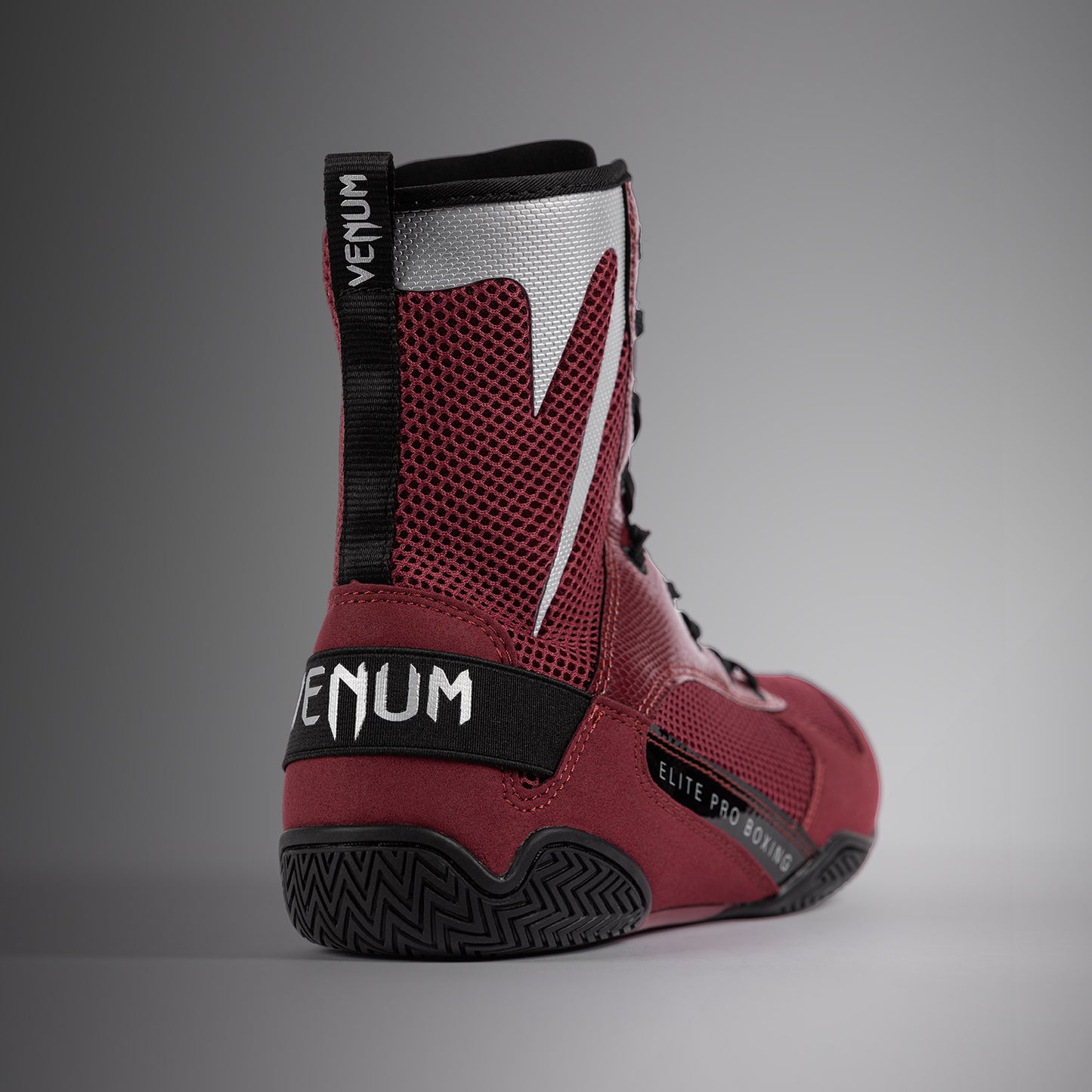 Venum Elite Scarpe da Boxe - Borgogna/Argento