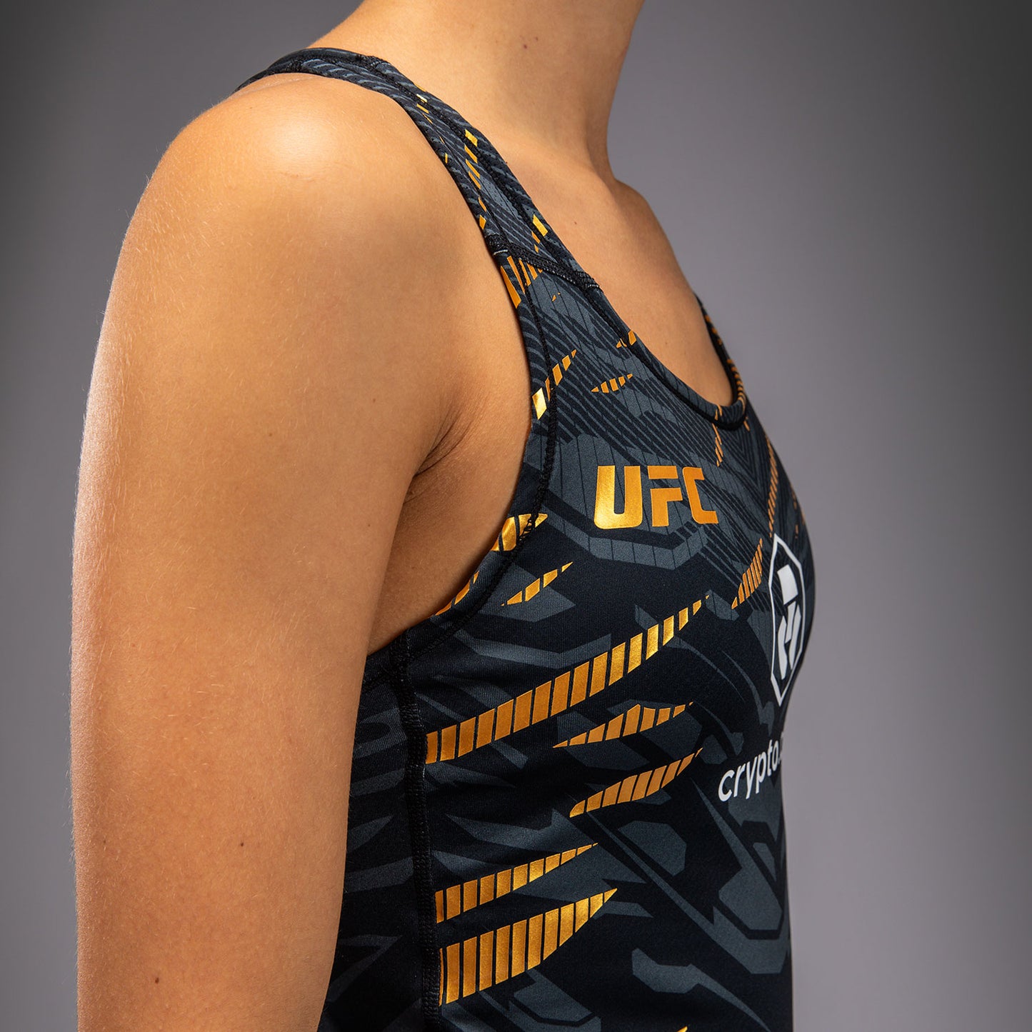 UFC Fusion by Venum Authentic Fight Night Top Attillato con Reggiseno Integrato per Donna - Champion