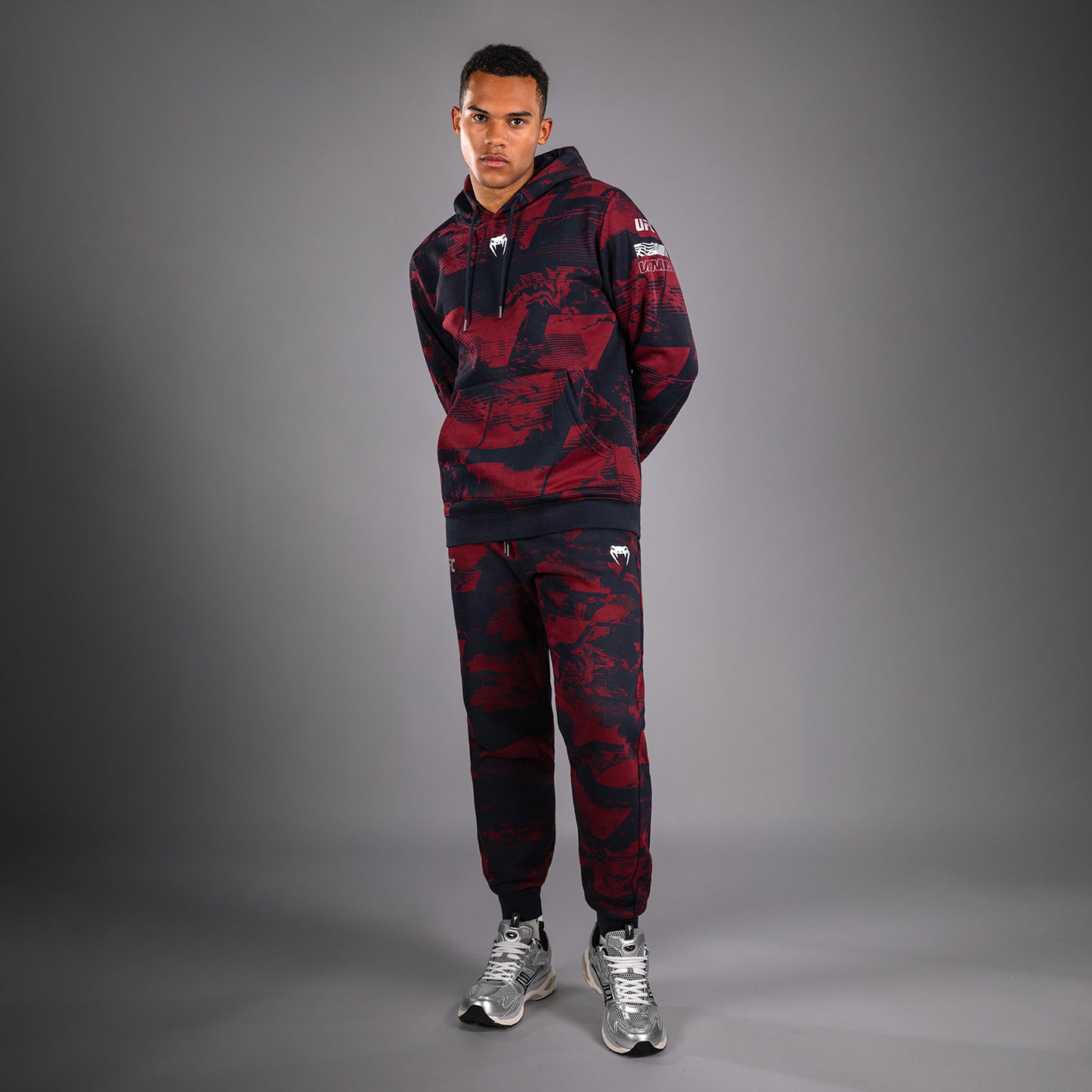 UFC Zenith by Venum Authentic Fight Week Felpa Uomo - Blu navy/Bordeaux/Argento