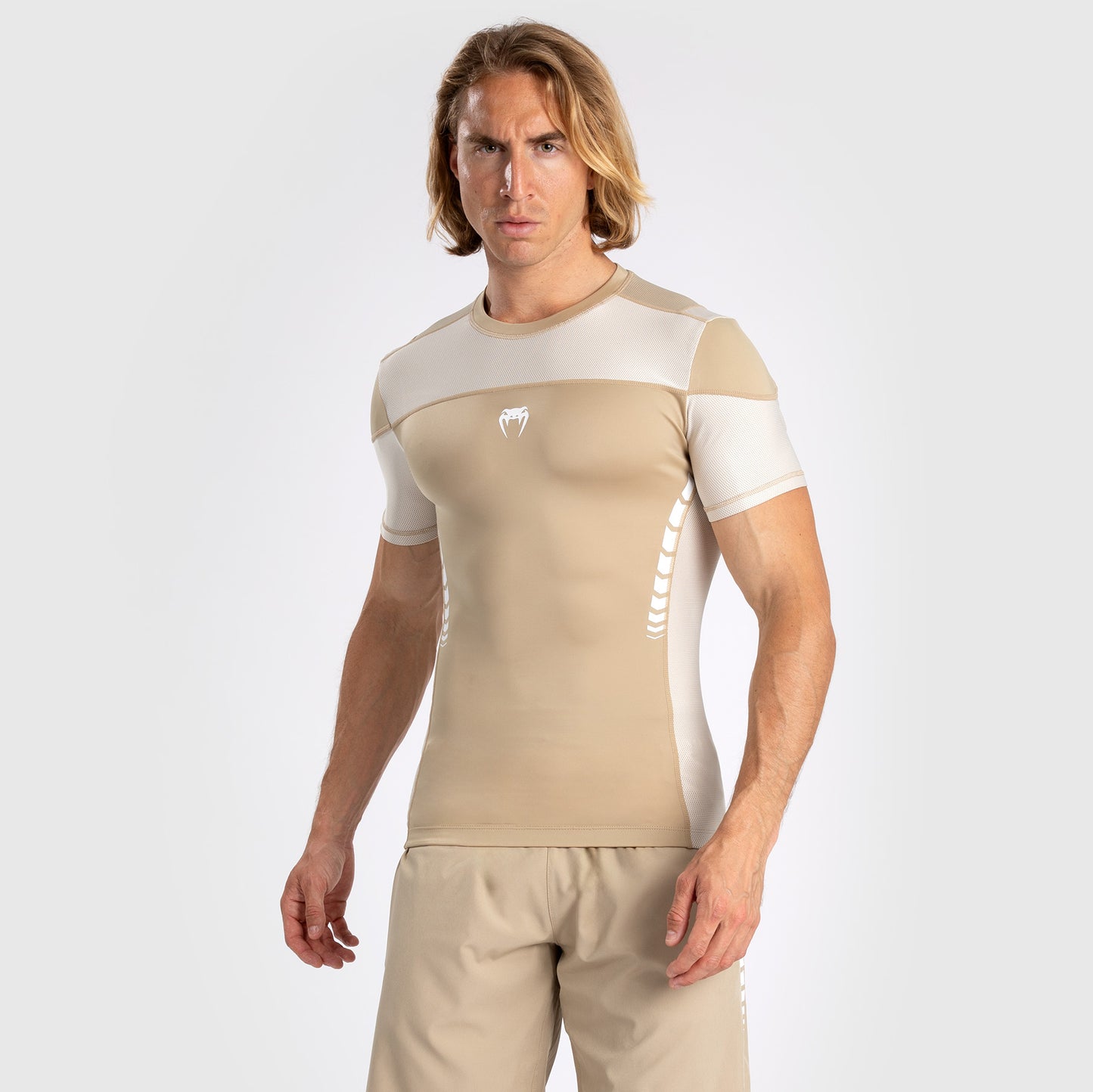 Venum Tempest Rashguard a maniche corte - Beige/Sabbia