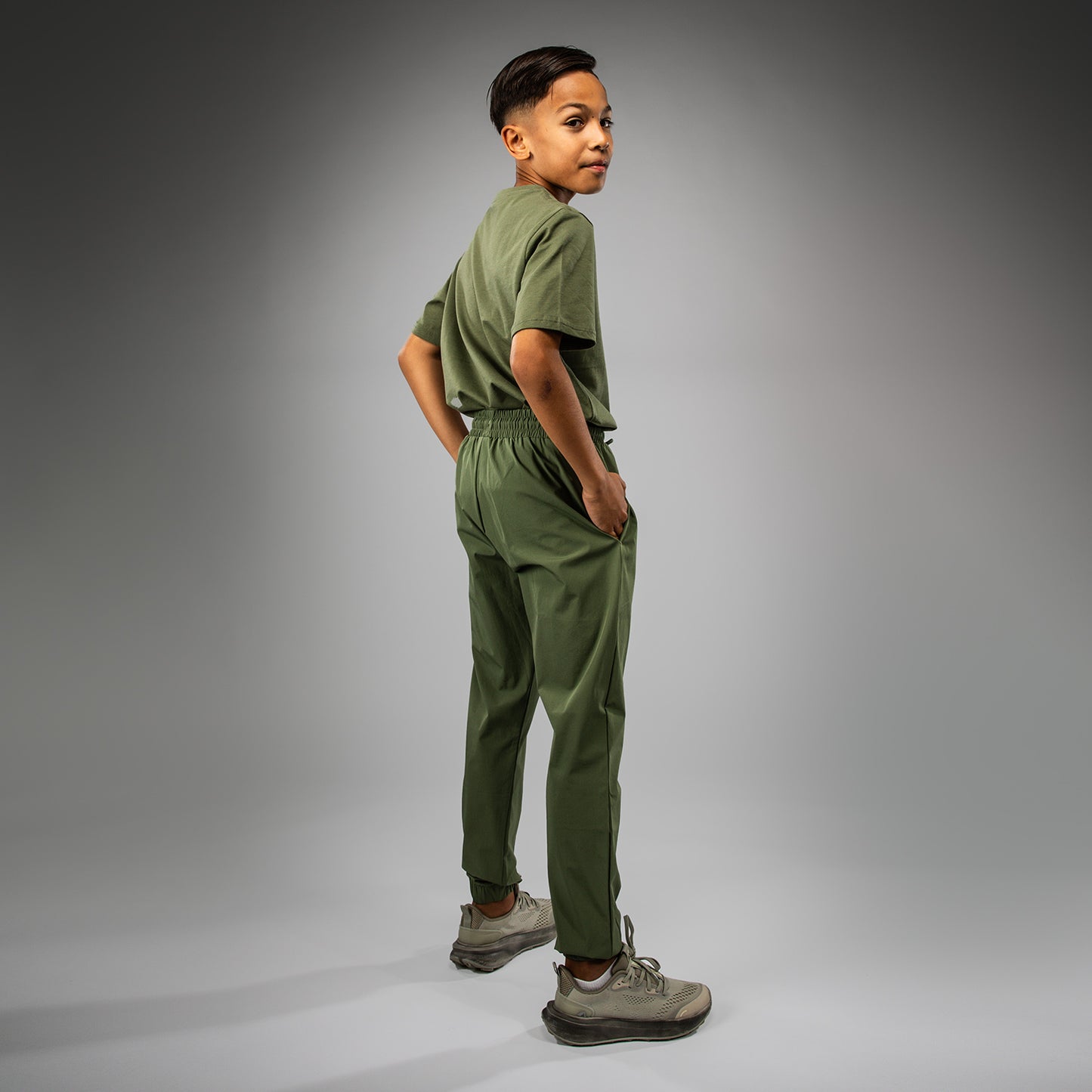 Venum Vectra Pantaloni da Jogging per Bambini - Verde Militare/Arancio
