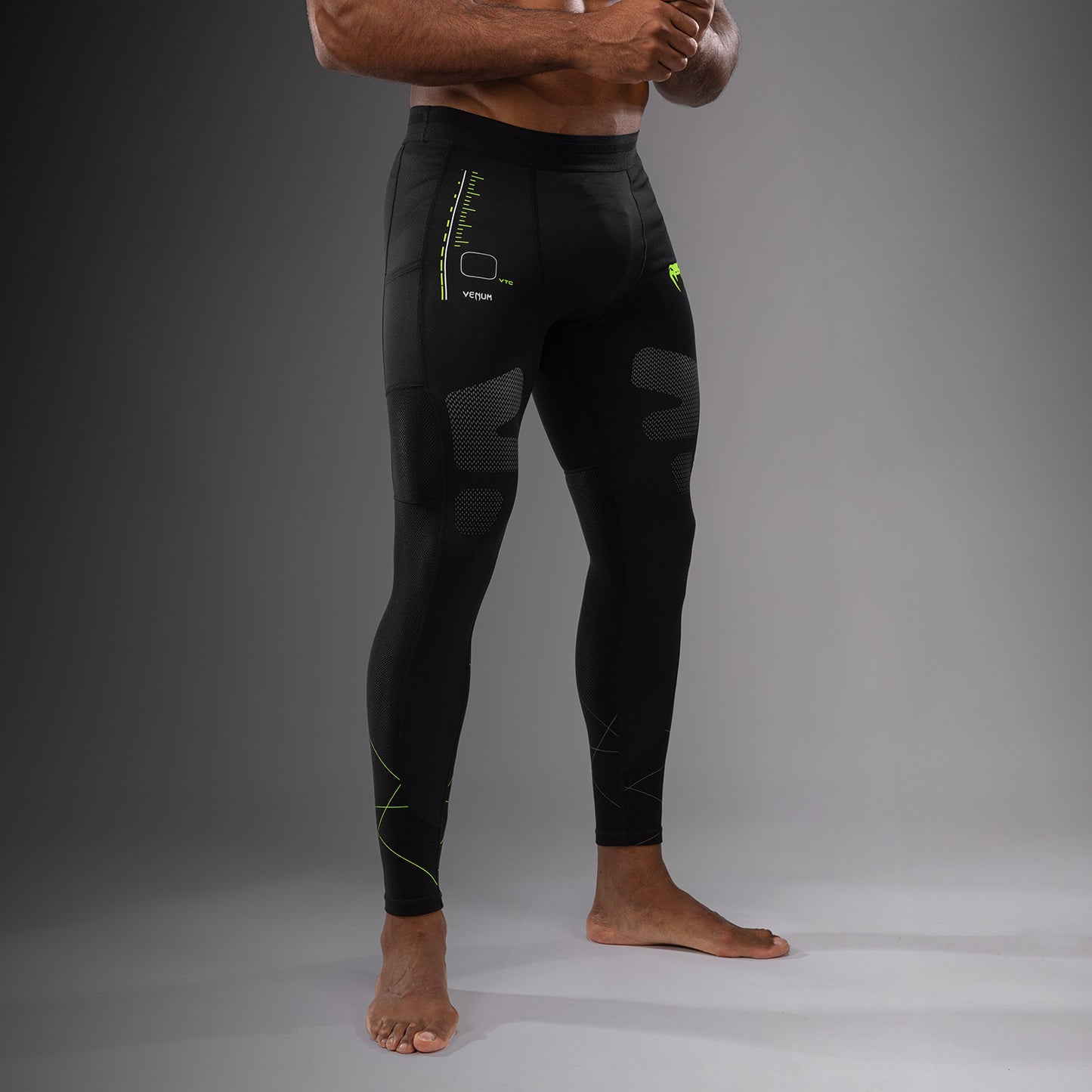 Venum Training Camp 4.0 Pantaloni a compressione - Nero/Verde chiaro