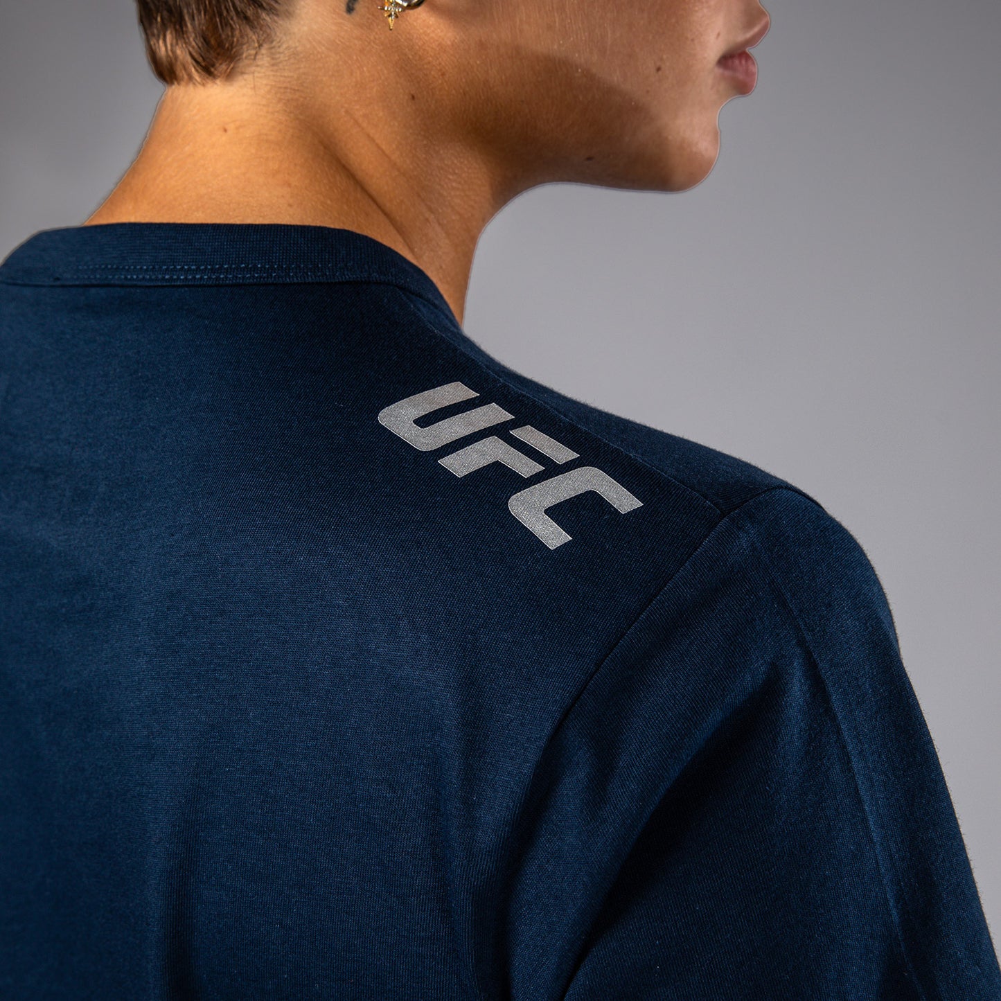 UFC Fusion by Venum Fight Week Maglietta a Manica Corta in Cotone per Donna - Blu oceanico