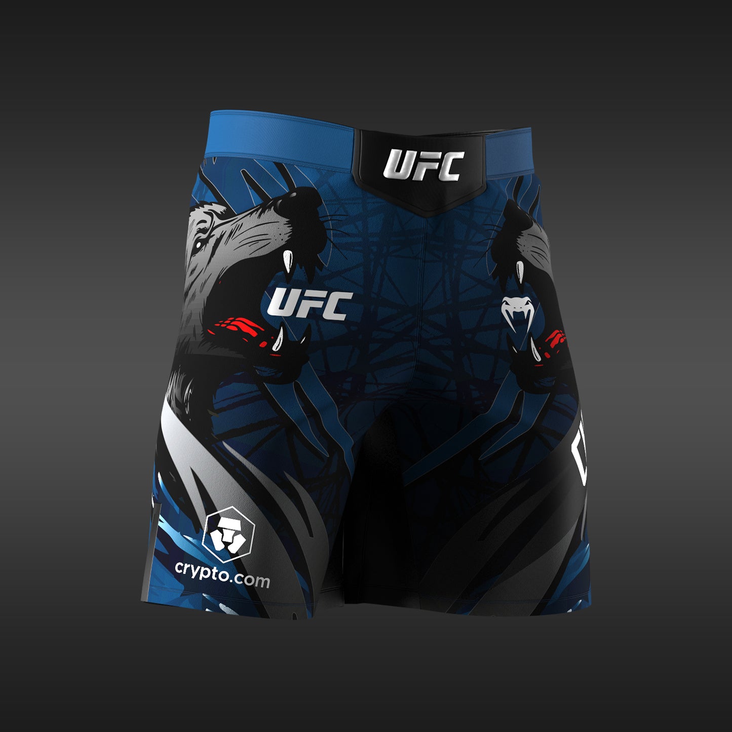 UFC Unrivaled by Venum Khamzat Chimaev Pantaloncini da combattimento lunghi da uomo - Blu