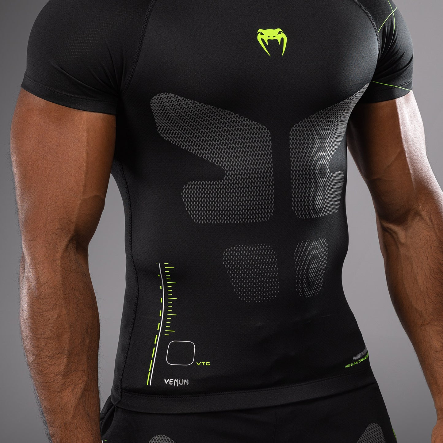 Venum Training Camp 4.0 Rashguard a maniche corte - Nero/Neon Green