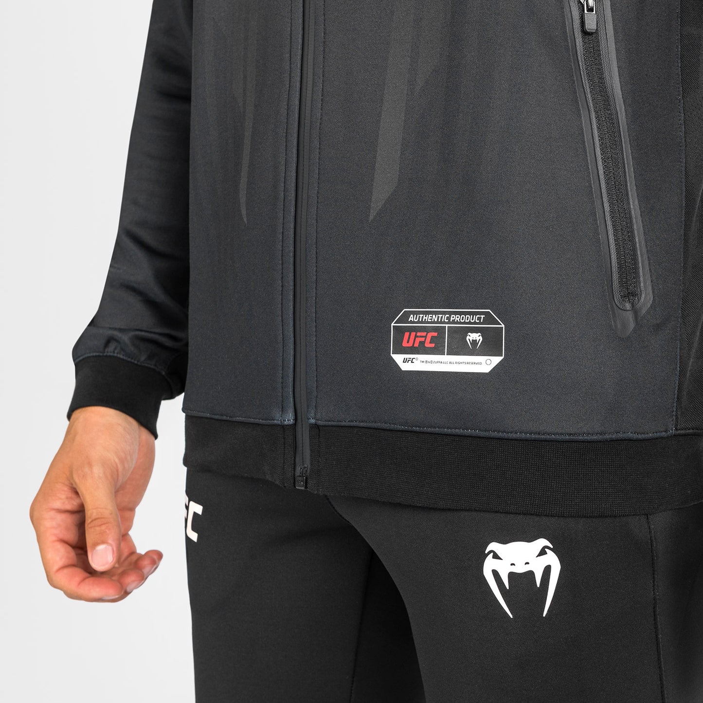 Felpa con cappuccio UFC Venum Authentic Fight Night 2.0 Uomo - Nero