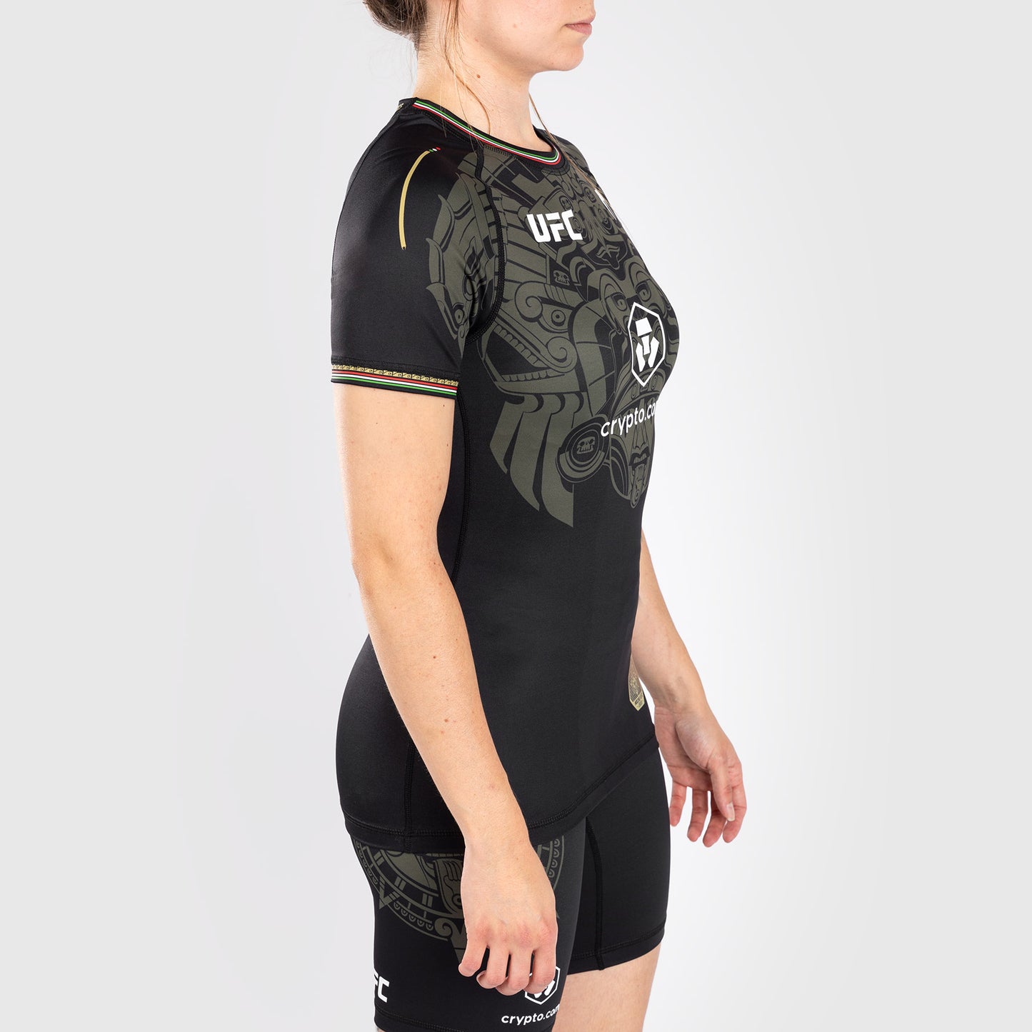 Noche UFC by Venum Authentic Fight Night Rash Guard a maniche corte da donna - Nera