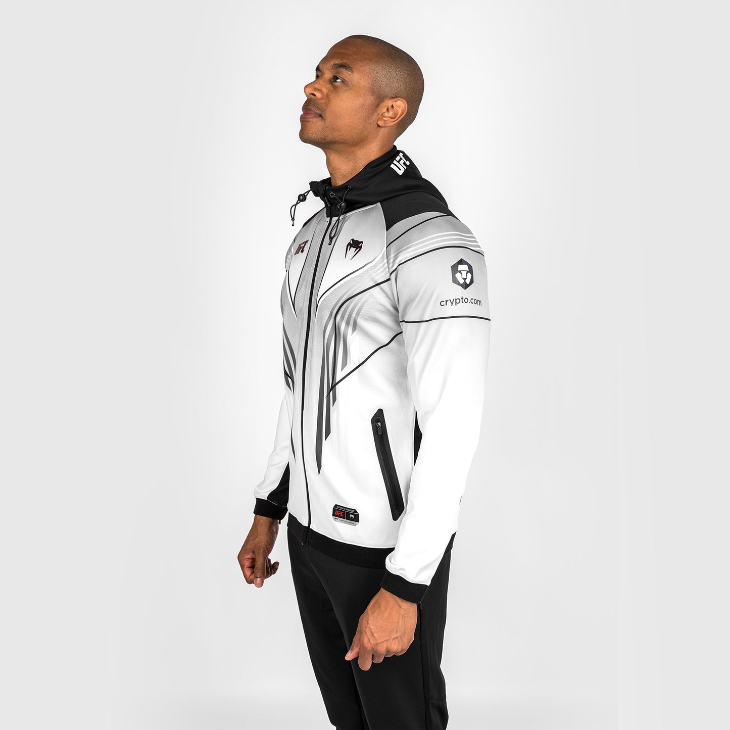 Felpa con cappuccio UFC Venum personalizzata Authentic Fight Night 2.0 Uomo - Bianco