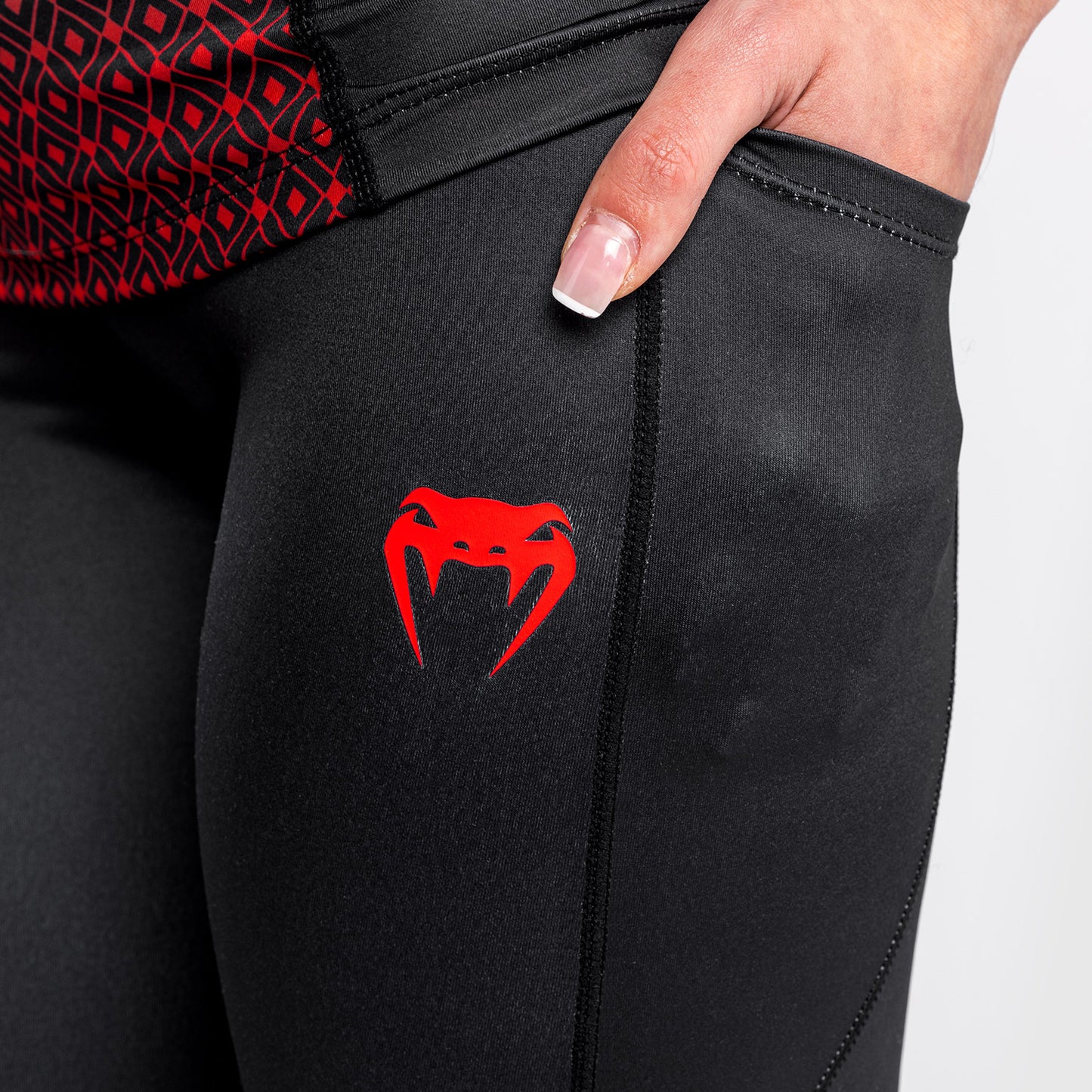 Leggings Venum UFC Performance Institute - Nero/Rosso