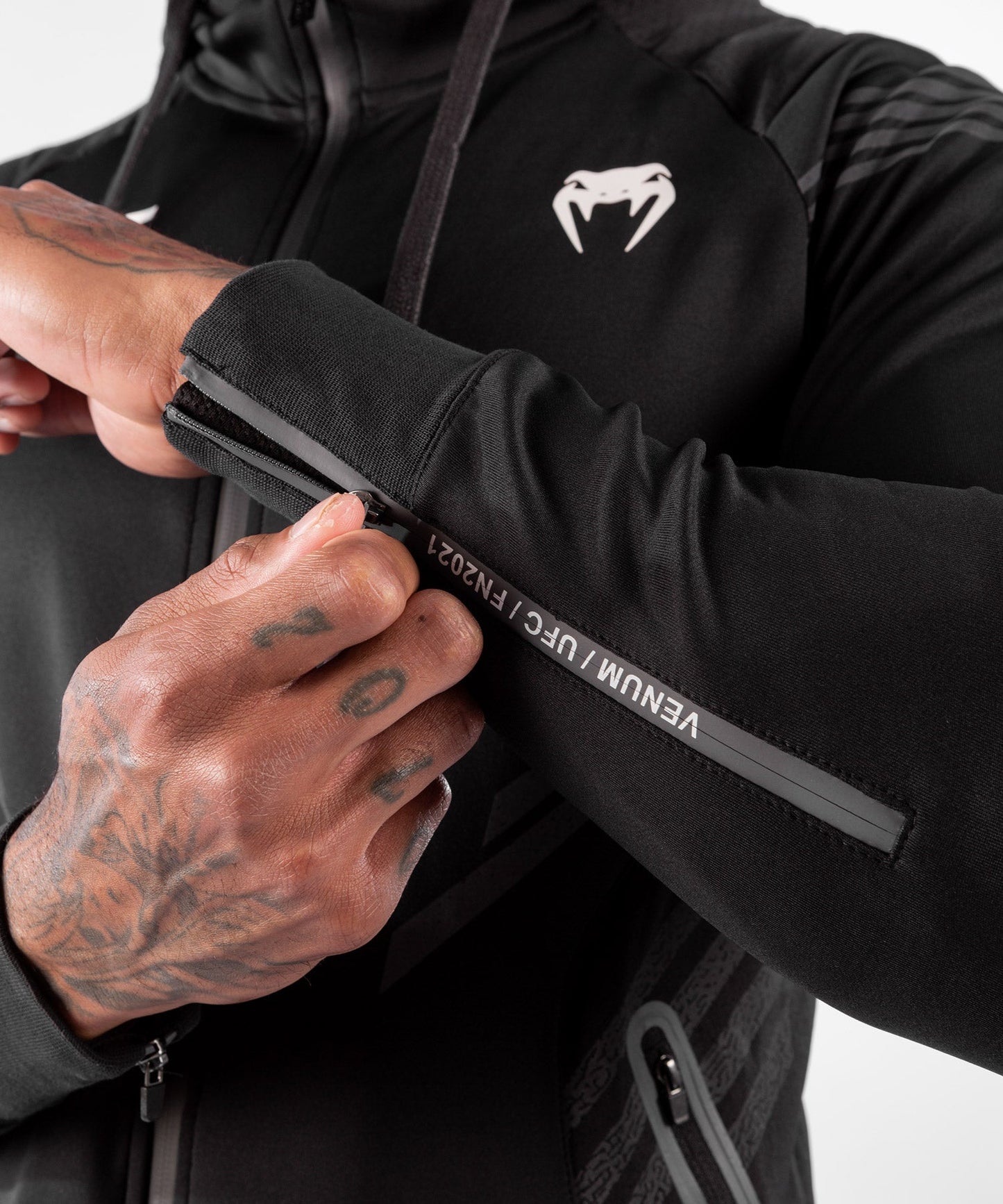 Felpa Con Cappuccio Walkout Uomo Fighters UFC Venum Authentic Fight Night - Nero