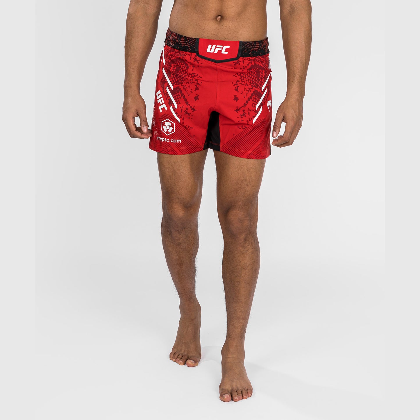 Pantaloncini da combattimento UFC Adrenaline by Venum personalizzati Authentic Fight Night Uomo - Short Fit – Rosso