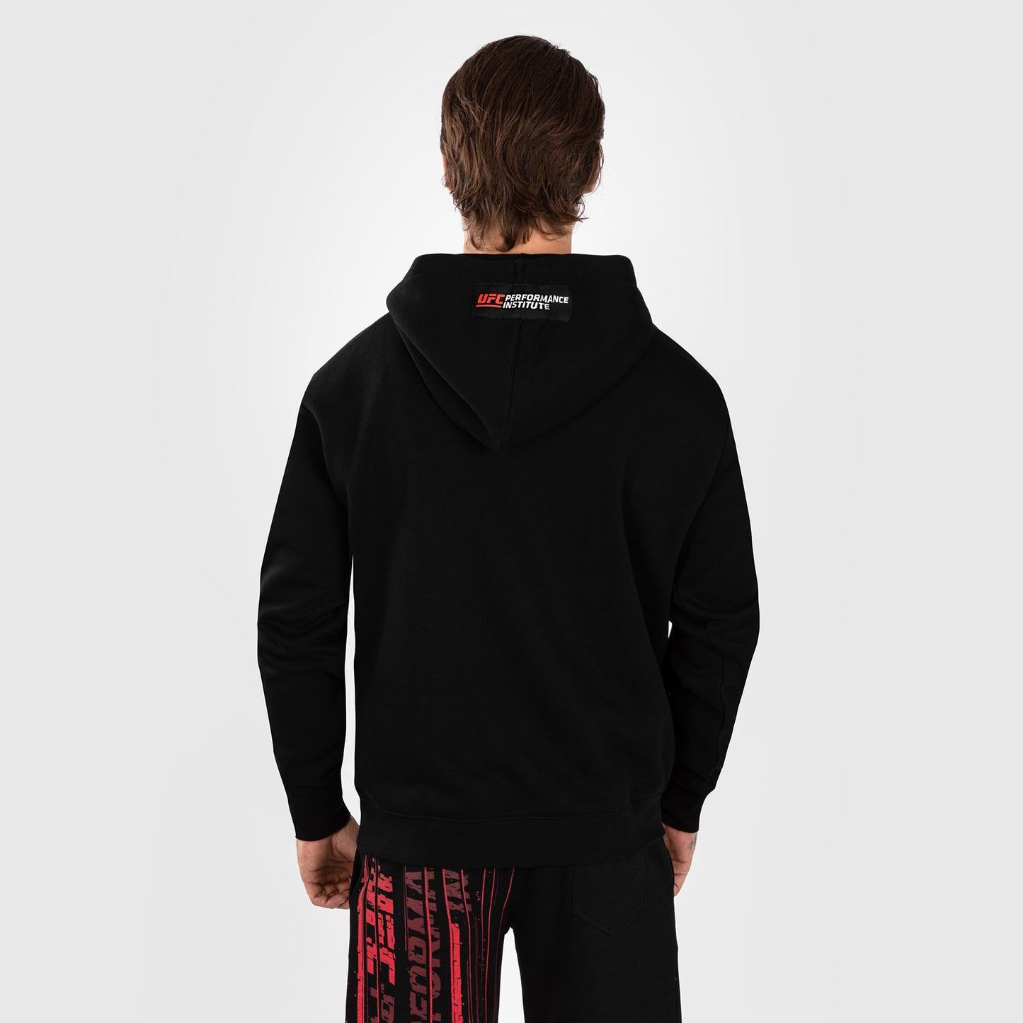 UFC Venum Performance Institute 2.0 Felpa con Cappuccio da Uomo - Nero/Rosso