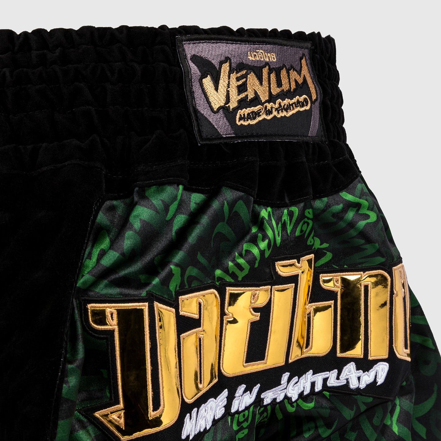 Venum Attack Pantaloncini da Muay Thai - Nero/Verde