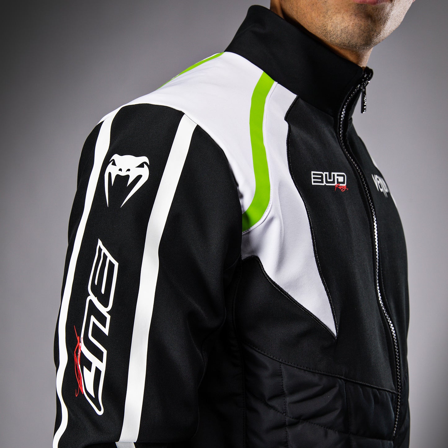 Venum x Bud Racing Giacca Uomo - Nero/Bianco/Verde lime