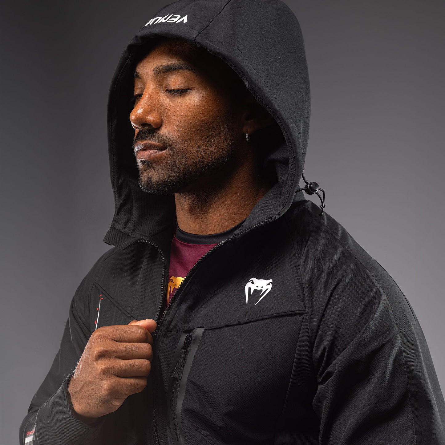 Venum Tactical XT Giacca da pista uomo - nero/rosso fuoco