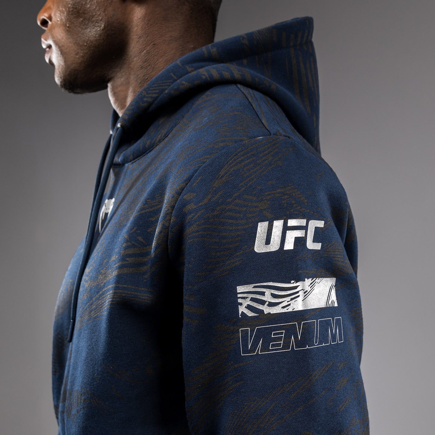 UFC Fusion by Venum Fight Week Felpa con Cappuccio per Uomo - Blu oceanico