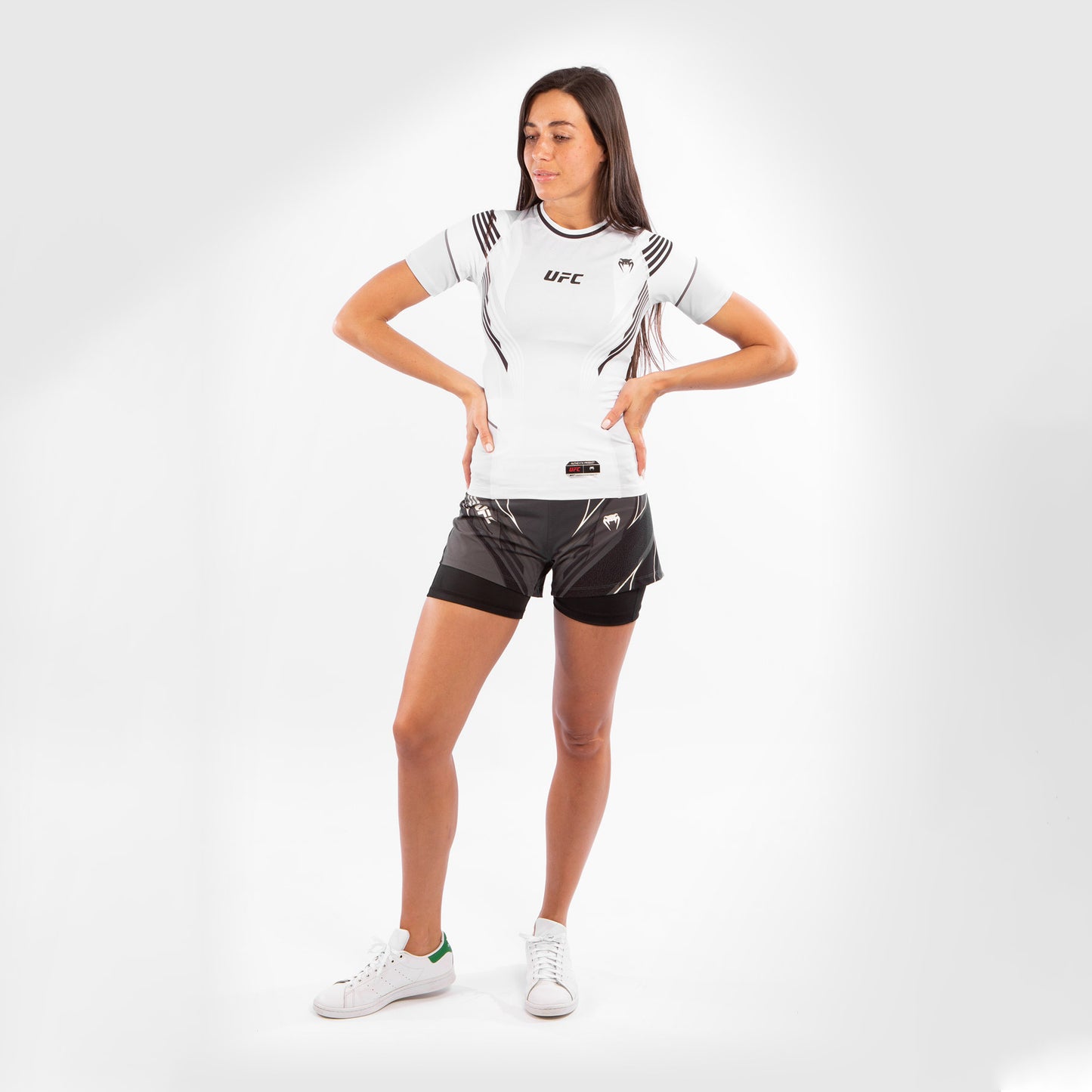 Rashguard Donna UFC Venum Authentic Fight Night - Bianco