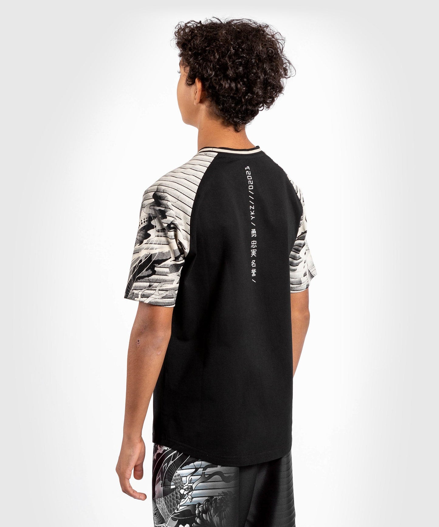 T-shirt Venum YKZ21 - per bambini - Nero/bianco