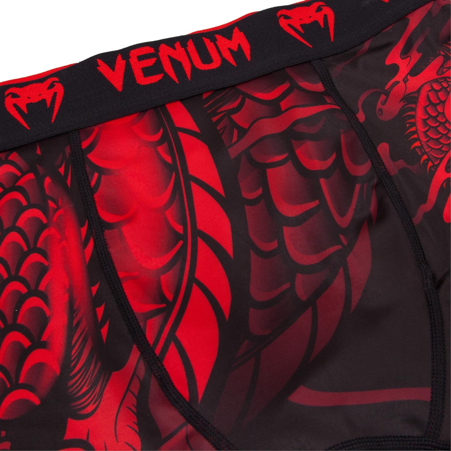 Pantaloncini a compressione Venum Dragon's Flight - Nero/Rosso