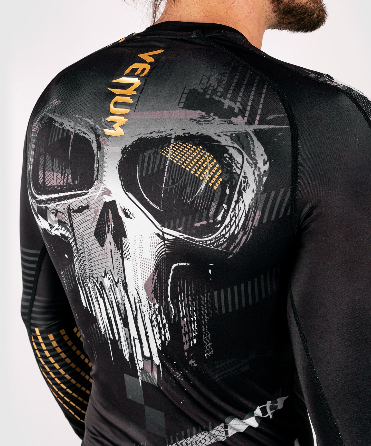 Rashguard Venum Skull - maniche lunghe - Nero