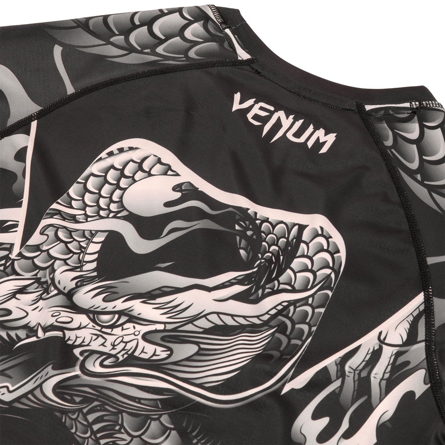 Rash guard Venum Dragon's Flight - Maniche lunghe - Nero/Sabbia