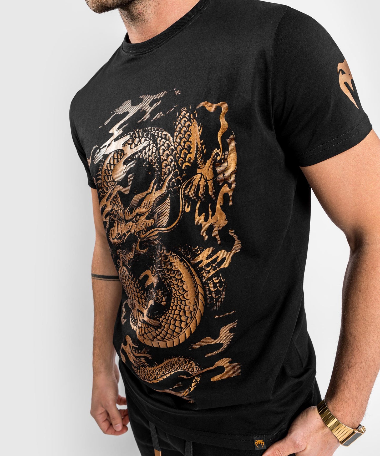 Maglietta Venum Dragon's Flight - Nero/Bronzo