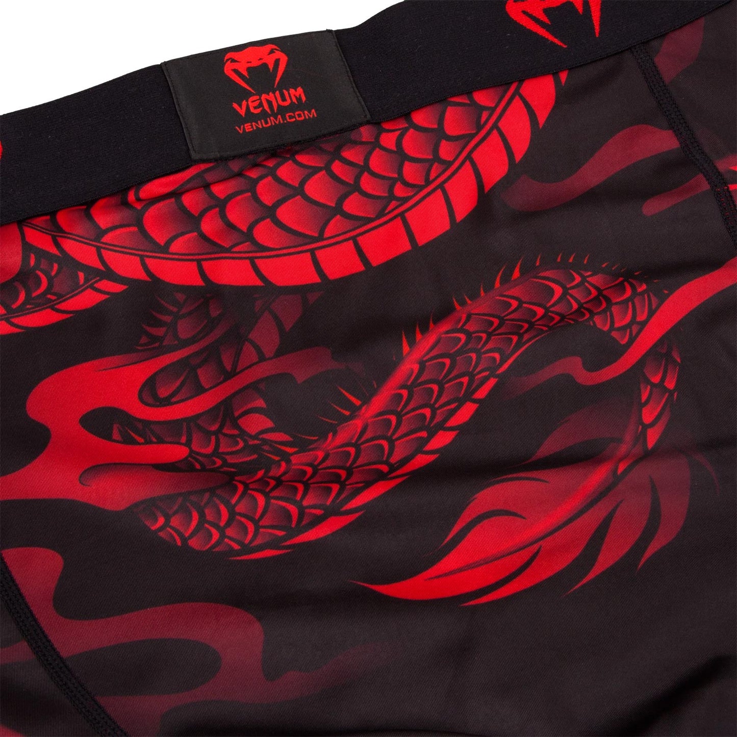 Pantaloni a compressione Venum Dragon's Flight - Nero/Rosso