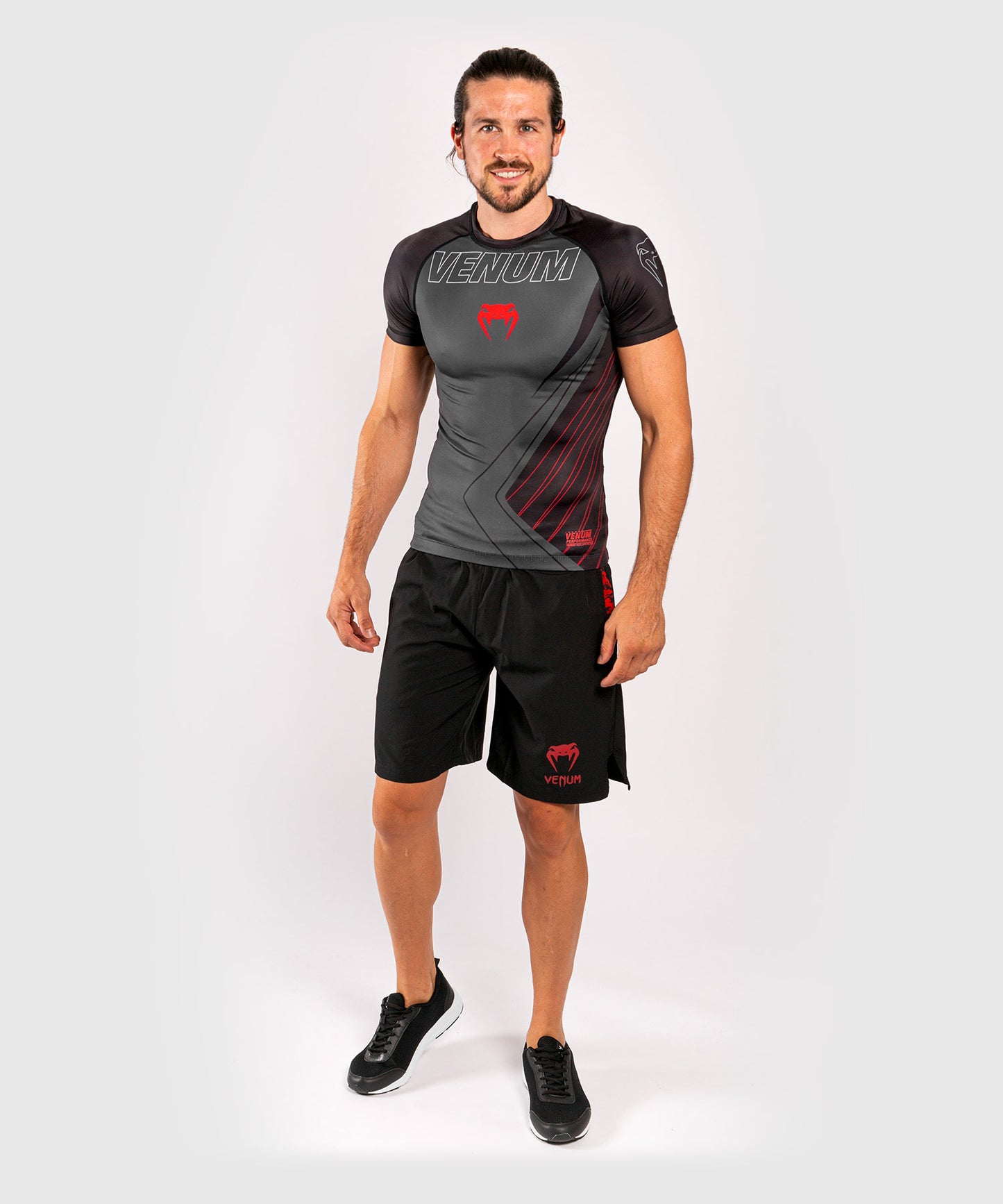 Rashguard Venum Contender 5.0 - maniche corte - Nero/Rosso