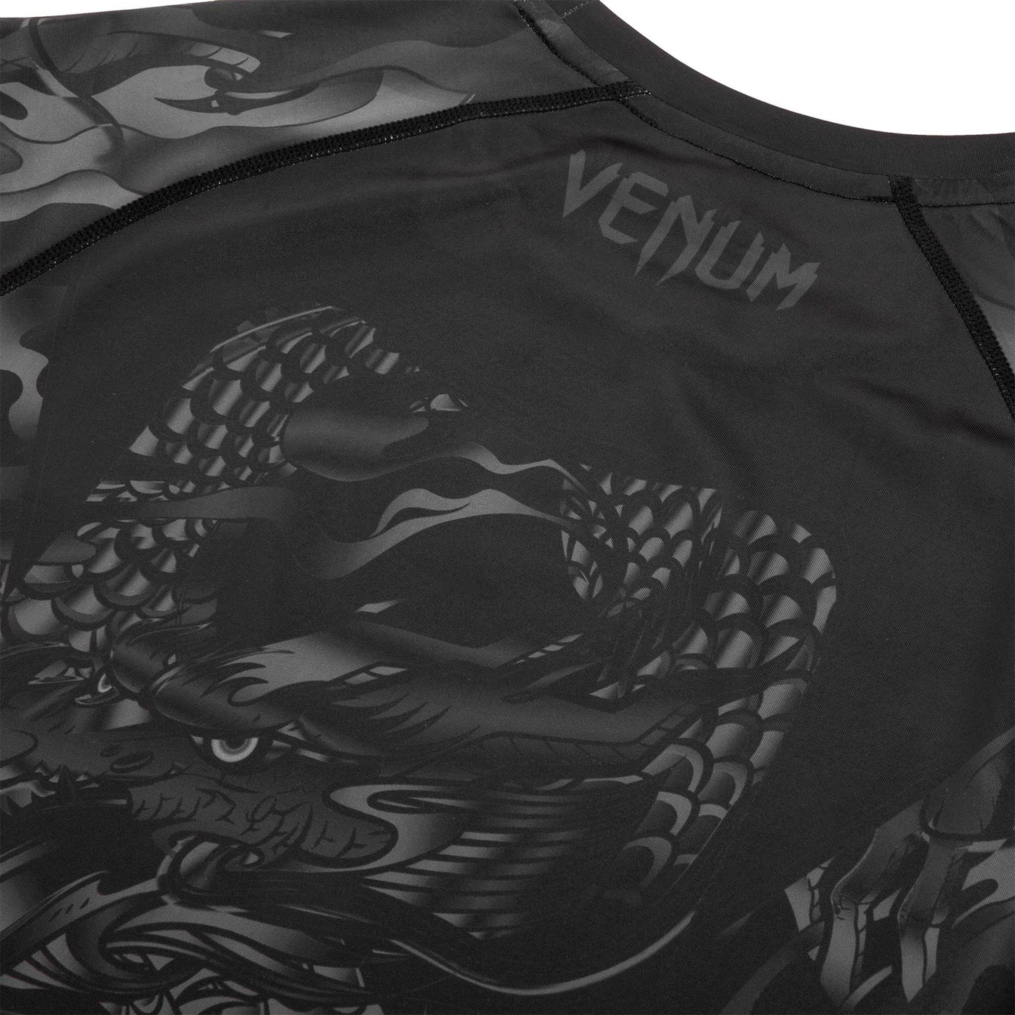Rash guard Venum Dragon's Flight - Maniche corte - Nero/Nero
