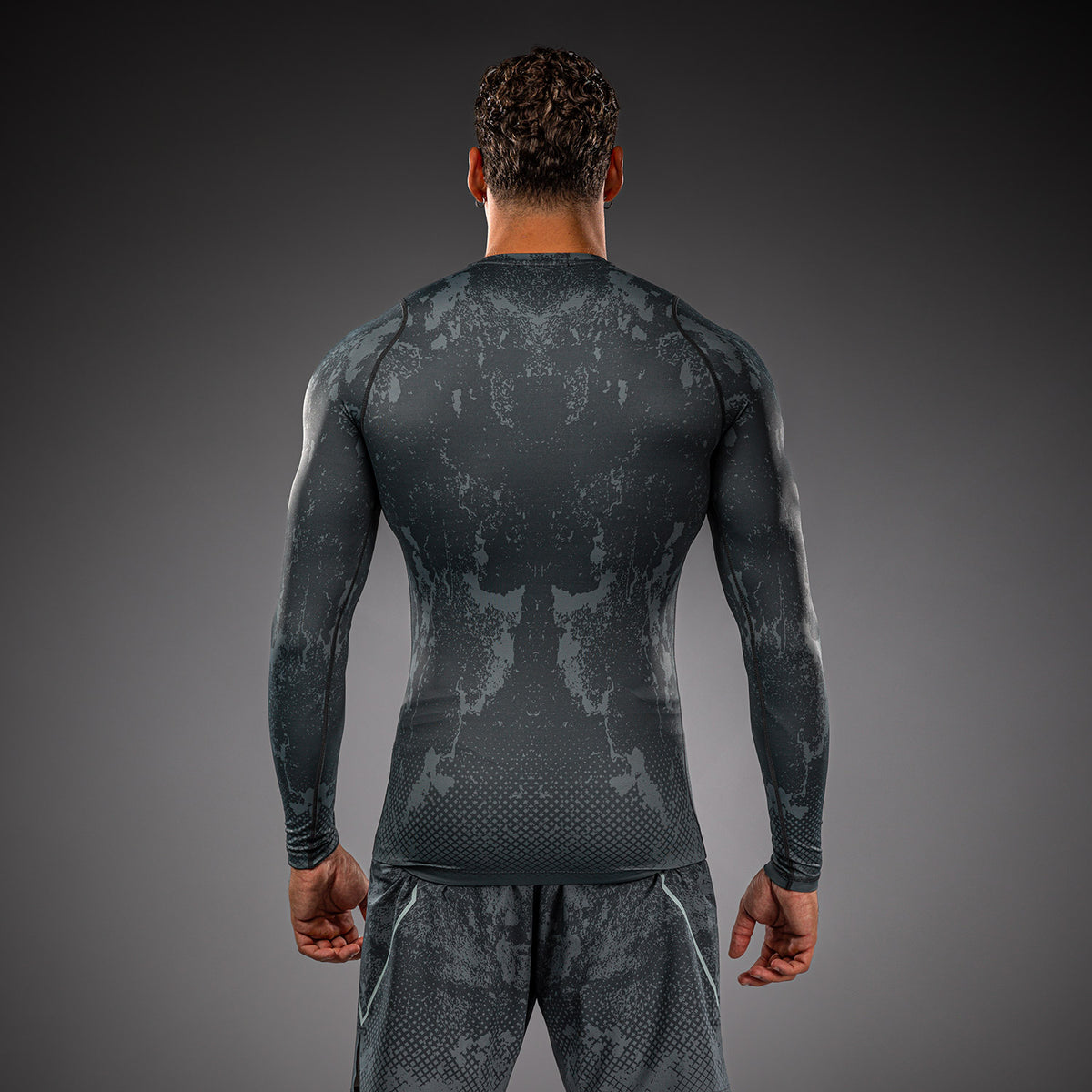Venum x Batman Rashguard a maniche lunghe - Nero/Grigio/Rosso