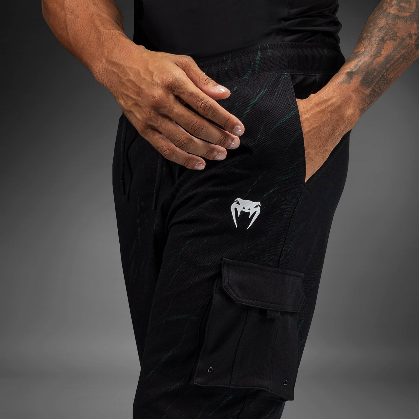 Venum Trooper Pantaloni da Jogging da Uomo - Nero/Verde Bosco