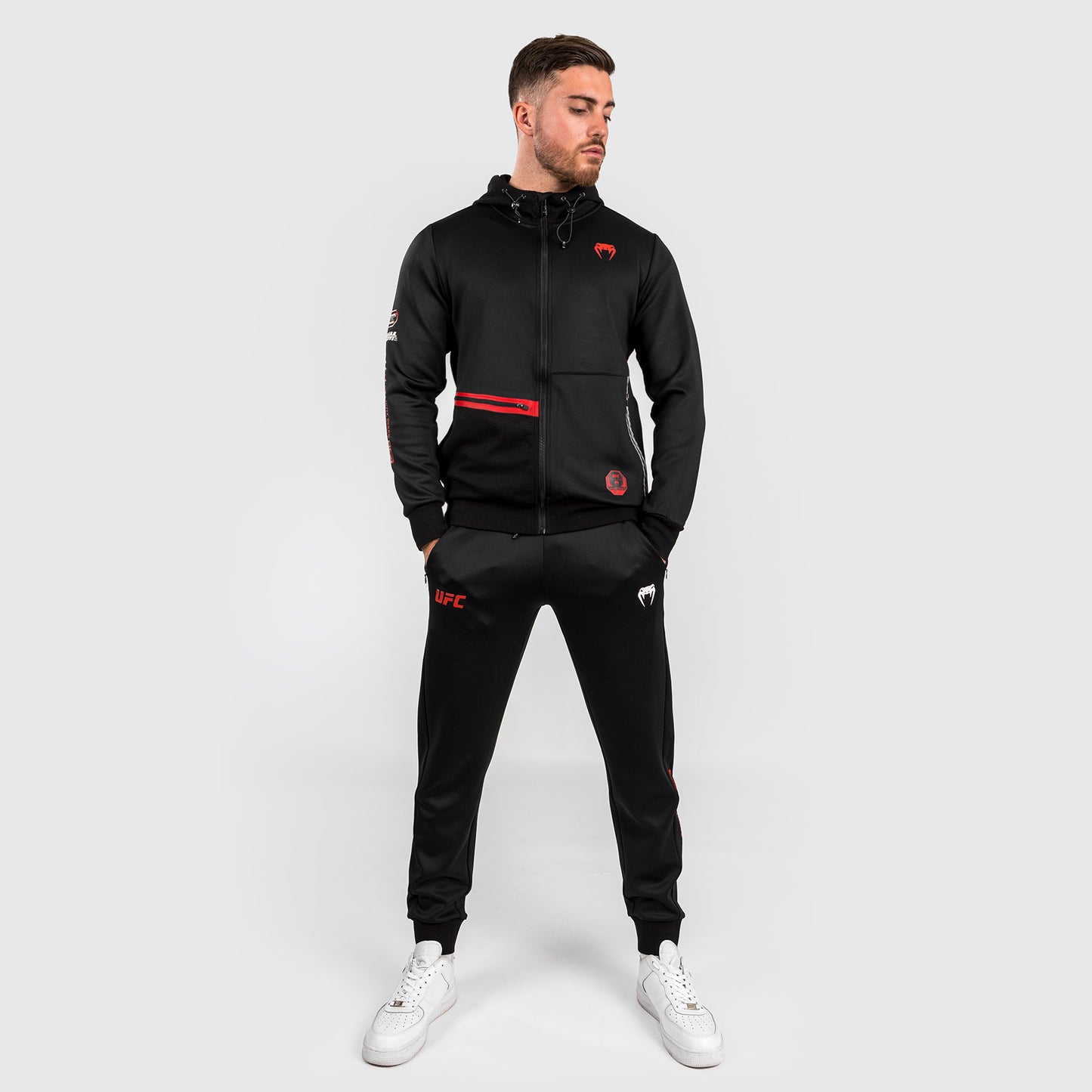 UFC Adrenaline by Venum Fight Week Felpa con cappuccio e zip da Uomo - Nero