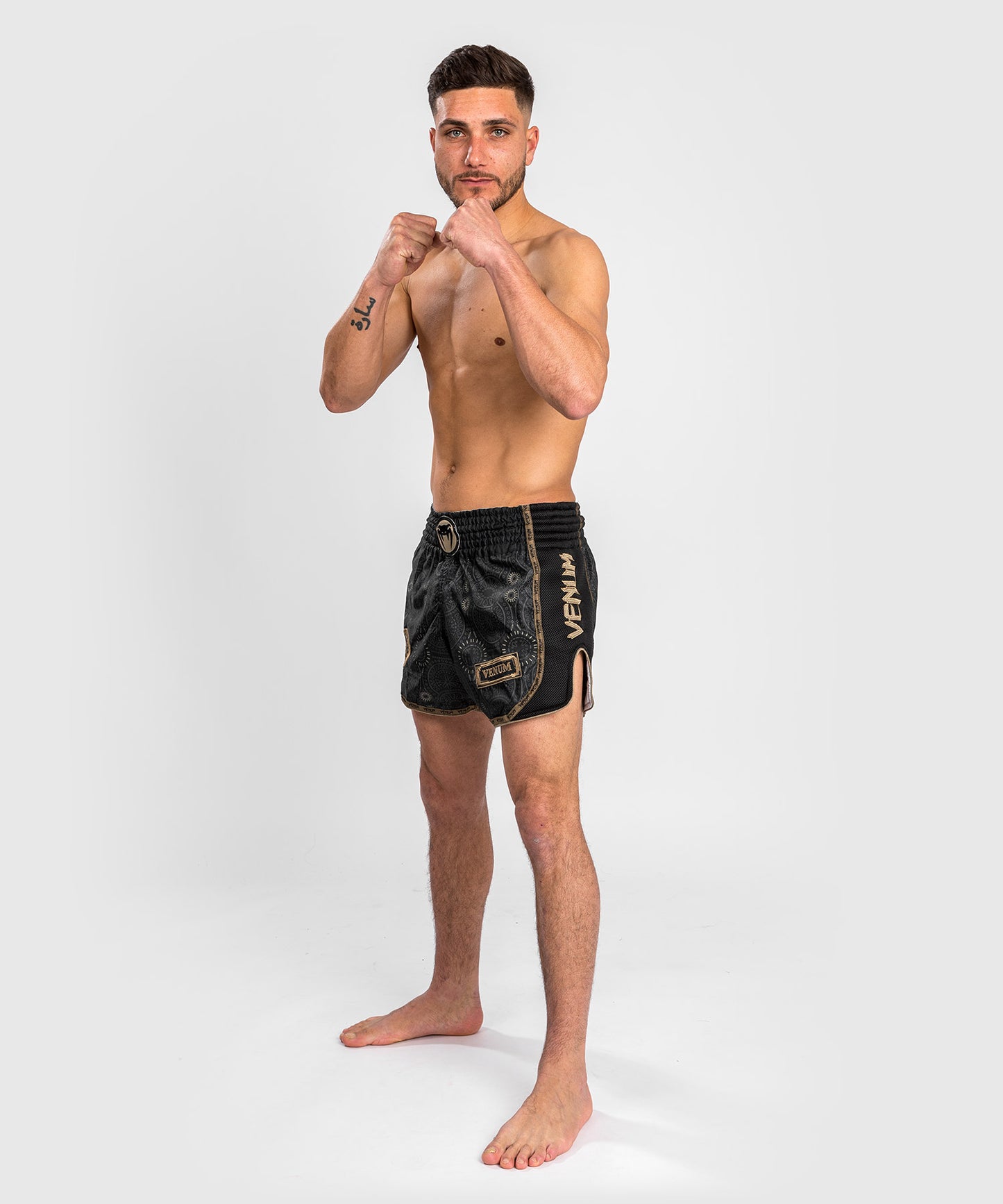 Venum Santa Muerte Dark Side - Pantaloncini Muay Thai - Neri/Marroni