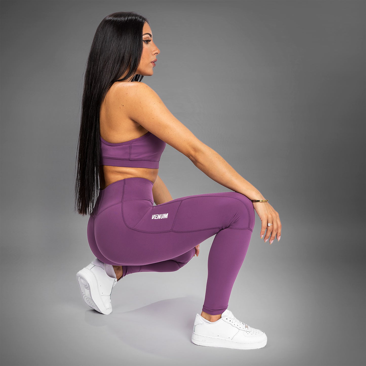 Leggings Venum Essential Performance - Dusky Orchid/Argento Spazzolato