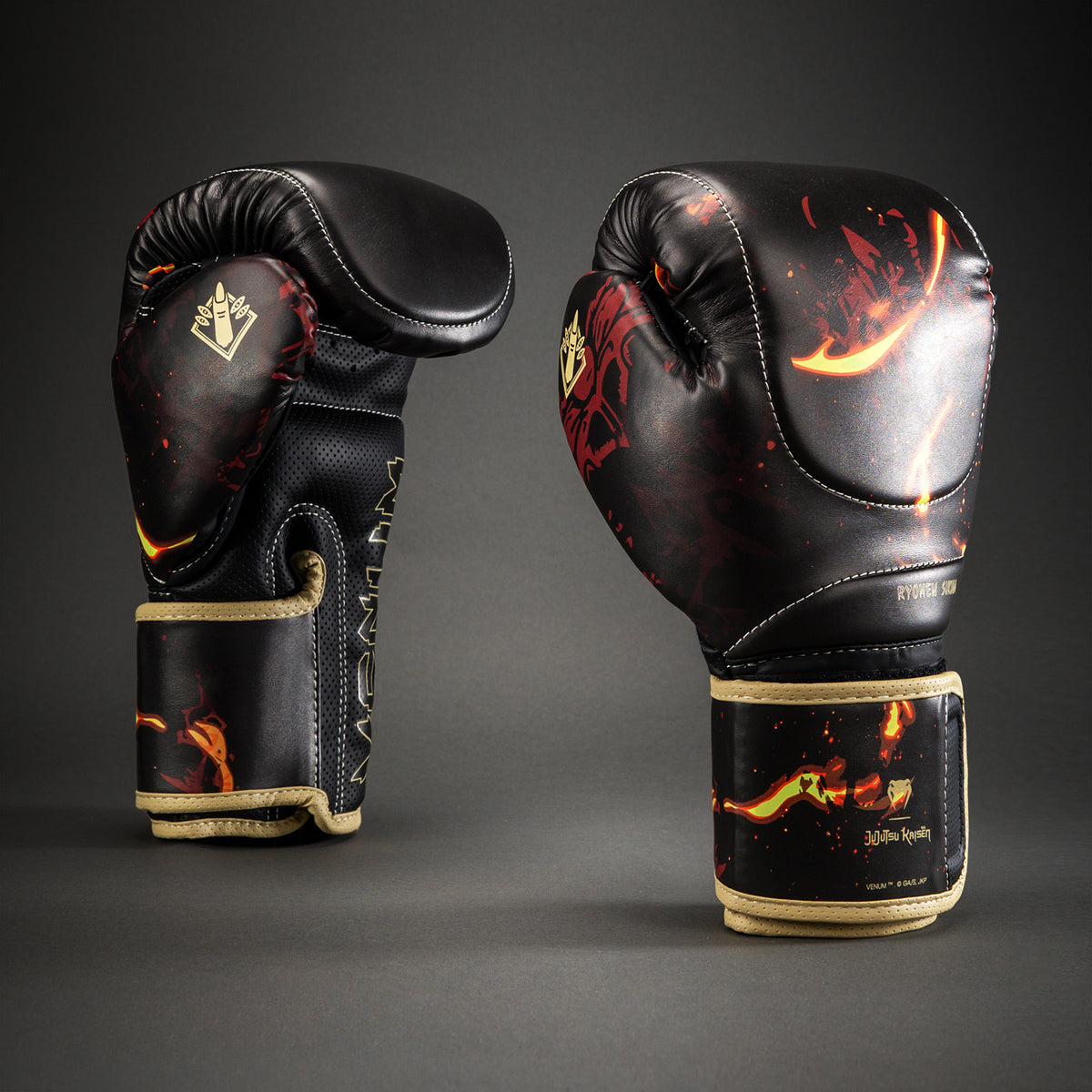 Jujutsu Kaisen x Venum Sukuna Impact Evo Guantoni da boxe – Nero/Beige Chiaro