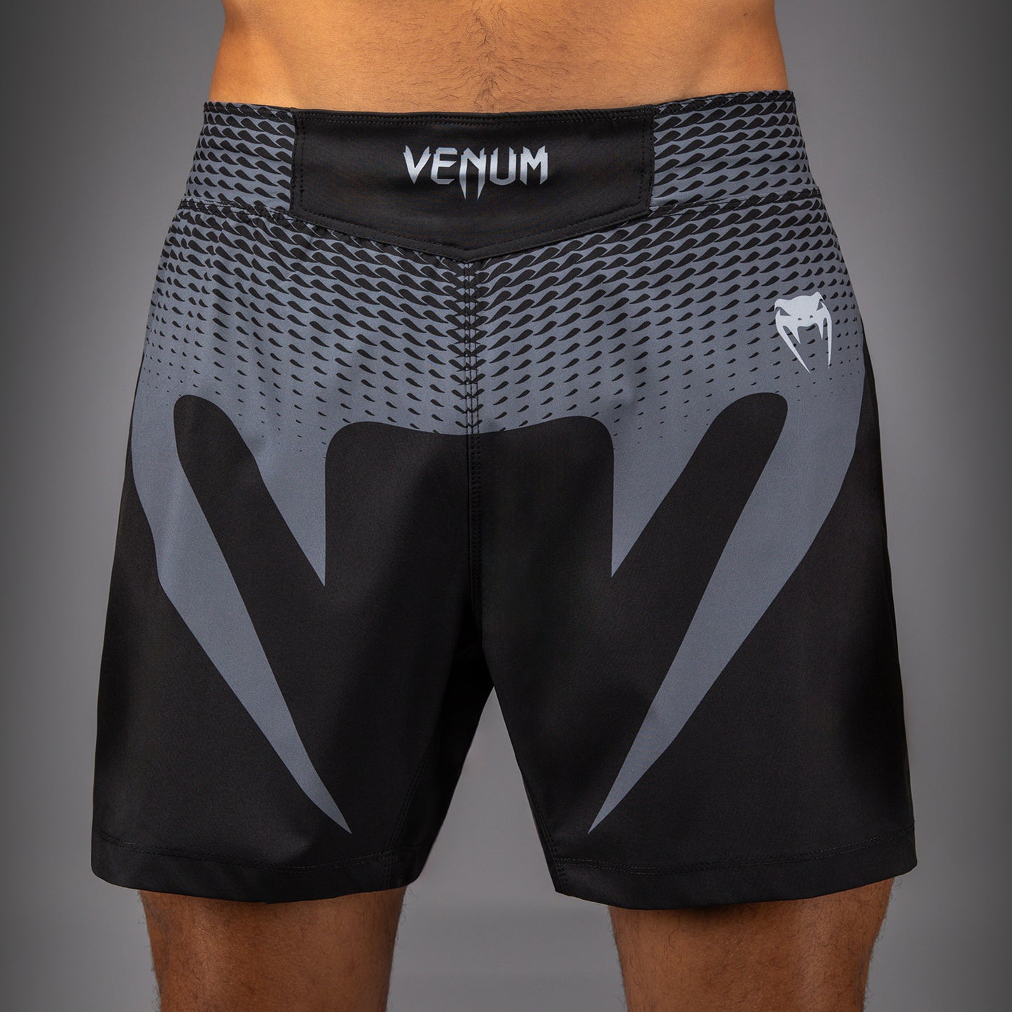 Venum No Gi Pantaloncini da combattimento - Nero/Grigio Argento