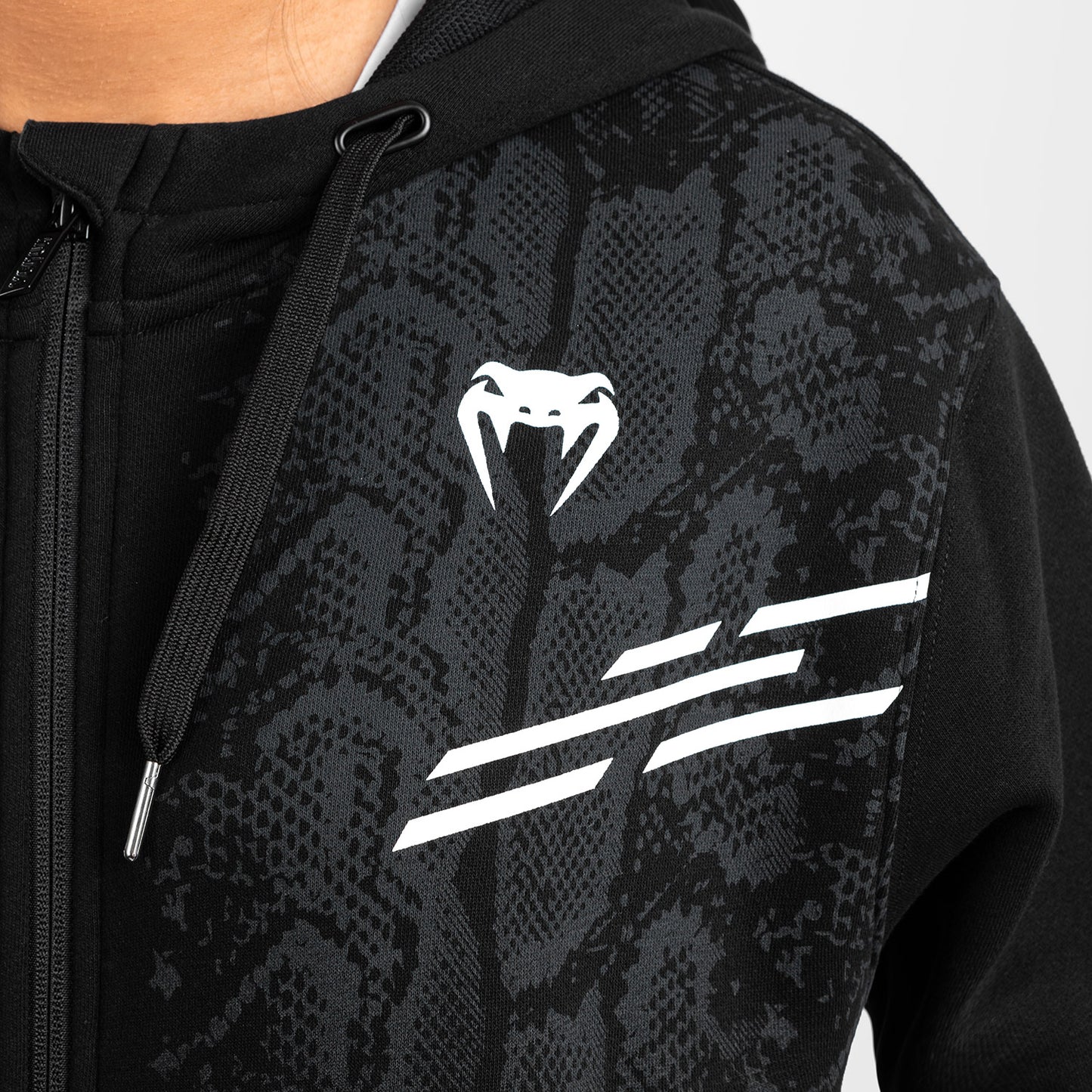 UFC Adrenaline by Venum Replica Felpa con Cappuccio e Zip da Donna - Nero