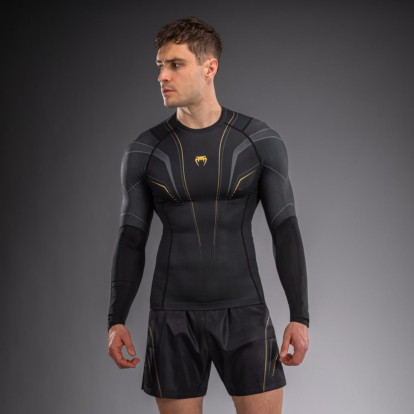 Venum Streamline Rashguard a Maniche Lunghe – Nero/Oro