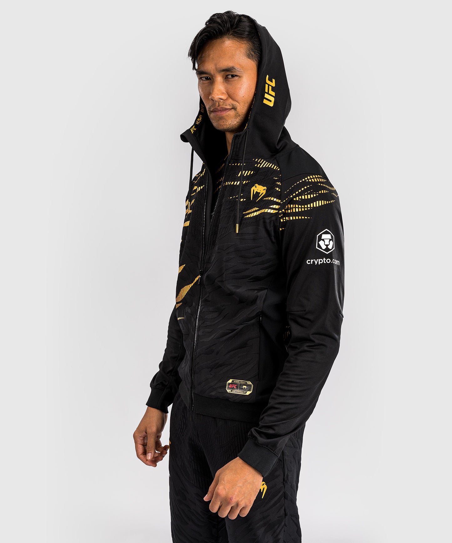 UFC Fusion by Venum Authentic Fight Night Felpa con Cappuccio per Uomo - Champion