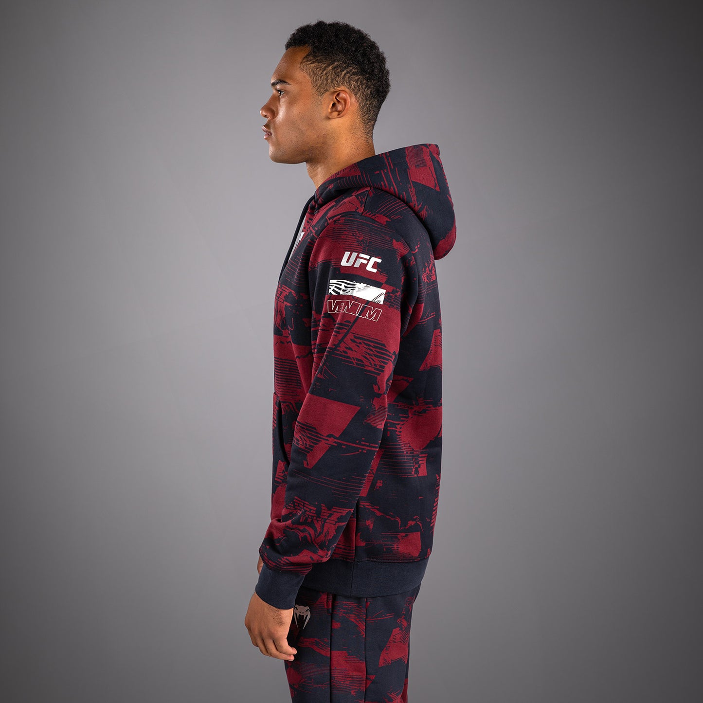 UFC Zenith by Venum Authentic Fight Week Felpa Uomo - Blu navy/Bordeaux/Argento