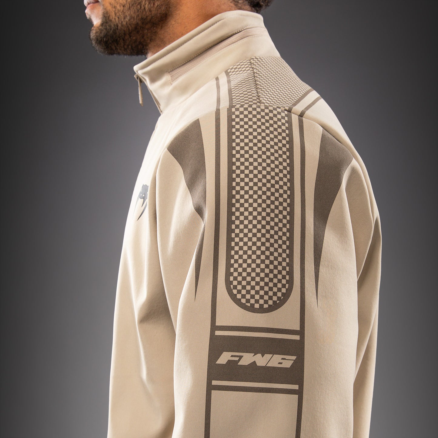 Venum UFC Unity by Venum Authentic Fight Week Felpa con Cappuccio e Zip da Uomo - Sabbia