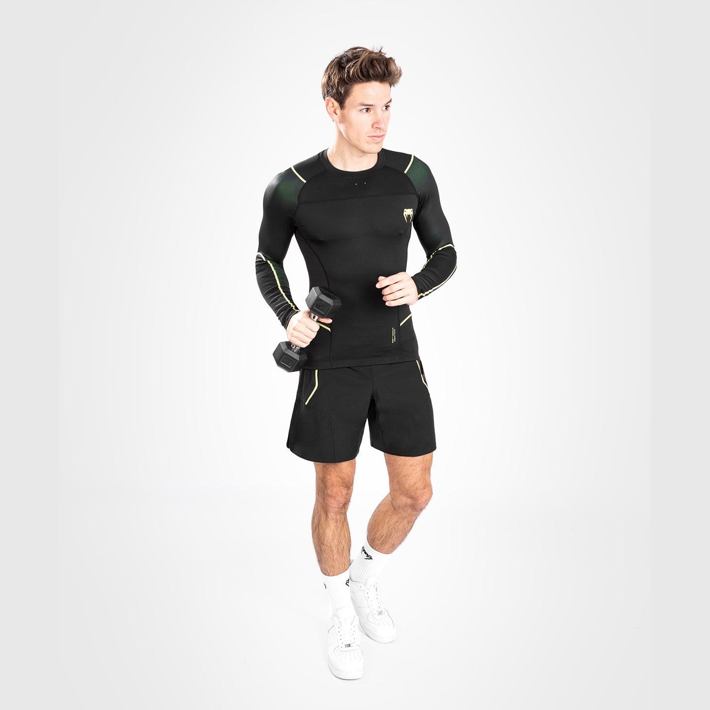 Venum Fusion 2.0  Rashguard da uomo - Maniche lunghe - Nero/Giallo