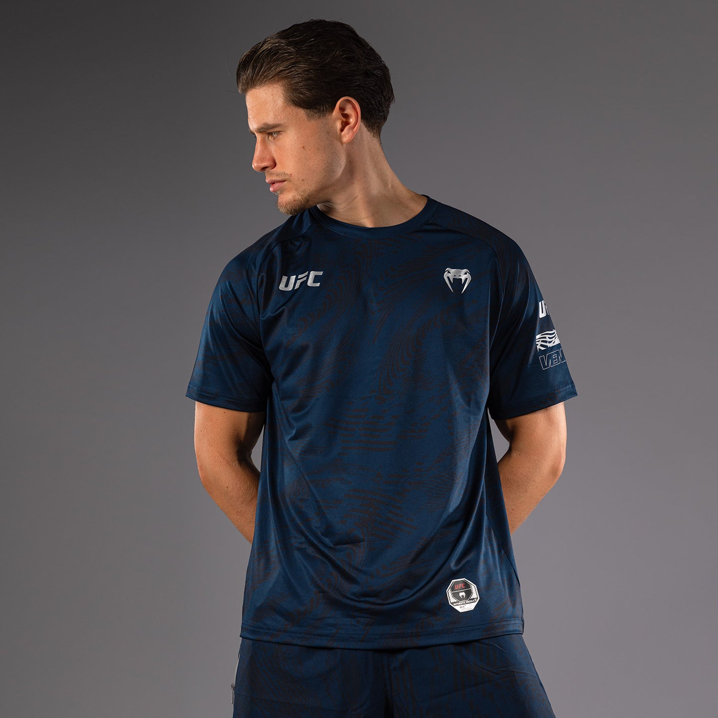 UFC Fusion by Venum Fight Week Maglietta Dry-Tech per Uomo - Blu oceanico