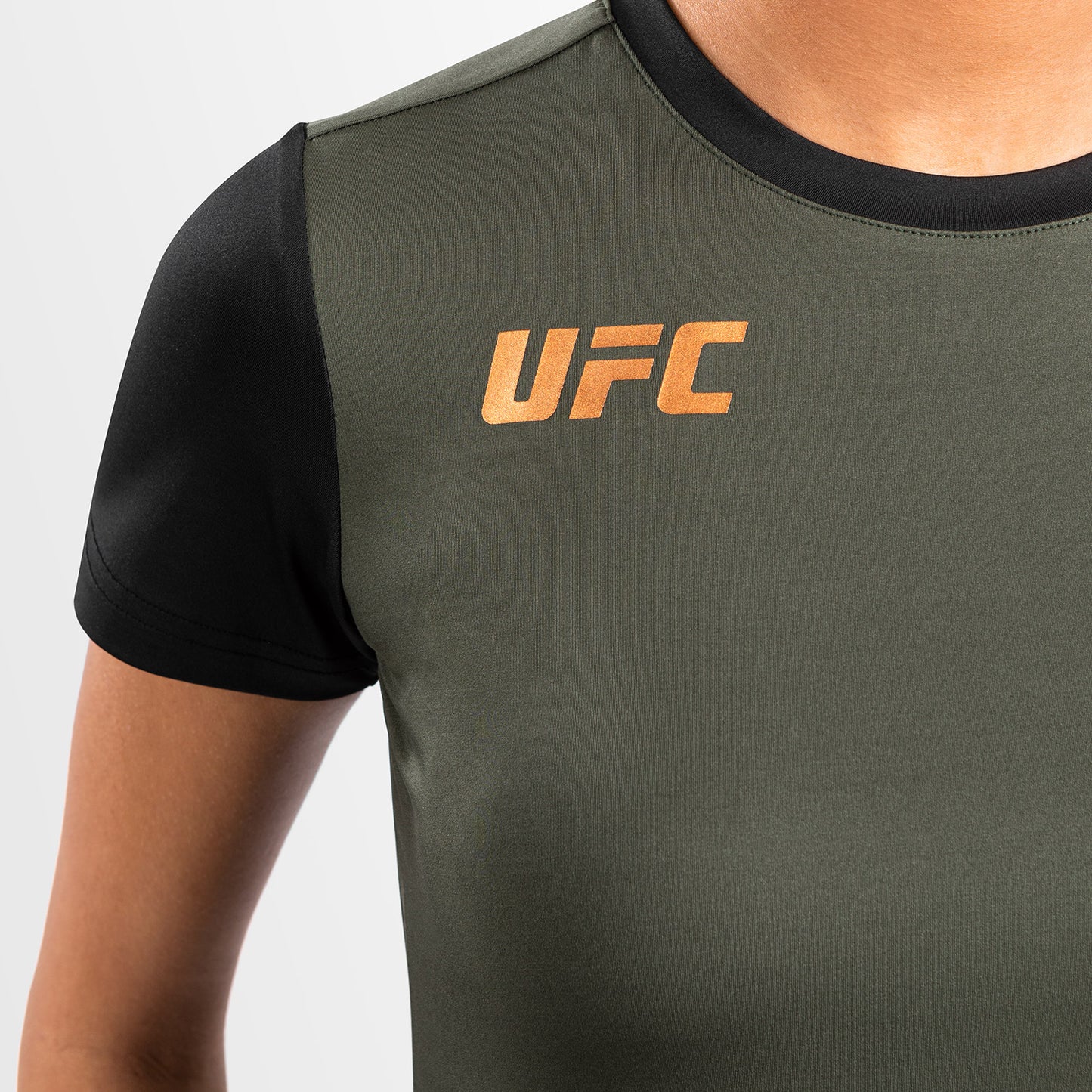 UFC Adrenaline by Venum Fight Week Maglietta Dry-Tech da Donna - Khaki/Bronzo